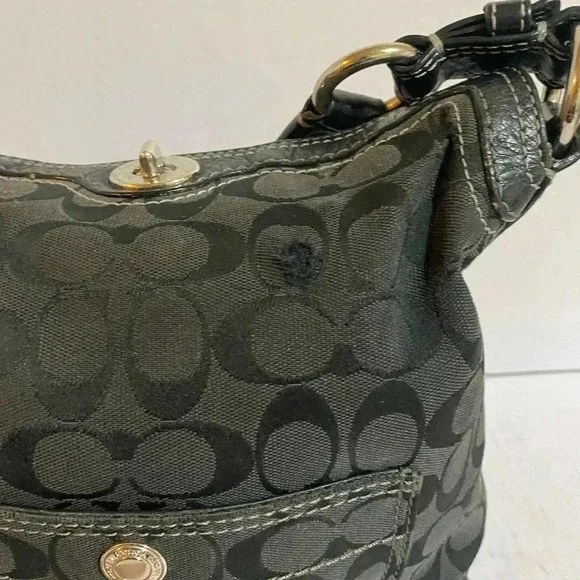 Coach CC signature canvas print satchel handbag